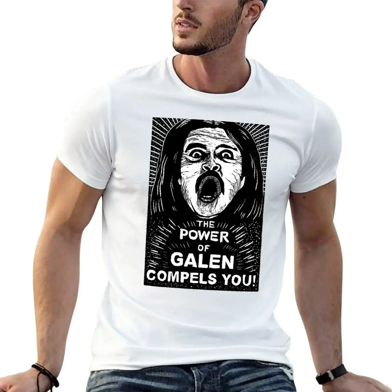 

THE POWER OF GALEN COMPELS YOU T-Shirt plus sizes cute tops Blouse t shirts for men cotton