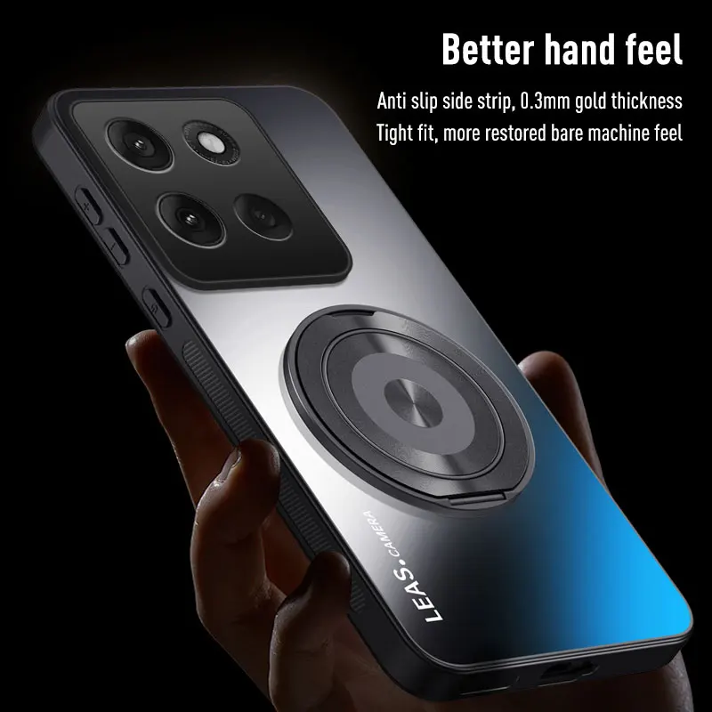 Magnetic Ring Stand Protective Phone Case with Enhanced Grip