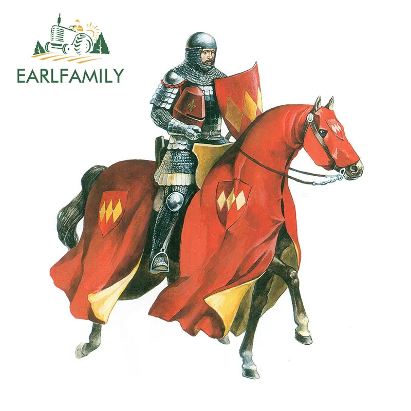 

EARLFAMILY 13 см x 11,9 см для средневекового рыцарапающегося автомобиля наклейки на шлем с креативными окошками и защитой от царапин