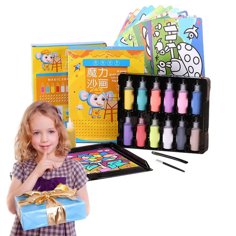 

Sand Painting Kits For Kids Children Drawing Sand Painting Pictures Educational Montessori Toys For Children Gift For Children