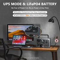 LiFePO Portable Power Station Solar Generator with UPS Function Fast Charge Home Battery Backup for CPAP Outdoor RV Van 2