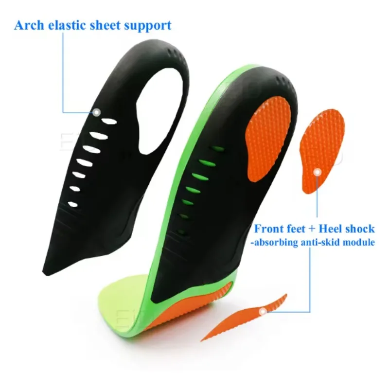 High Arch Support Insoles Orthopedic Shoes Sole Feet Arch Pad Relieve Plantar Fasciitis Pain Flat Foot Sports Shoes Insert