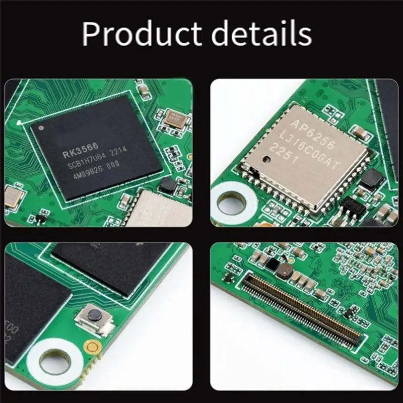 HOTA72T Core3566 모듈 키트 RK3566 쿼드 코어 프로세서 4.3인치 DSI 터치 스크린을 갖춘 고성능 컴퓨팅