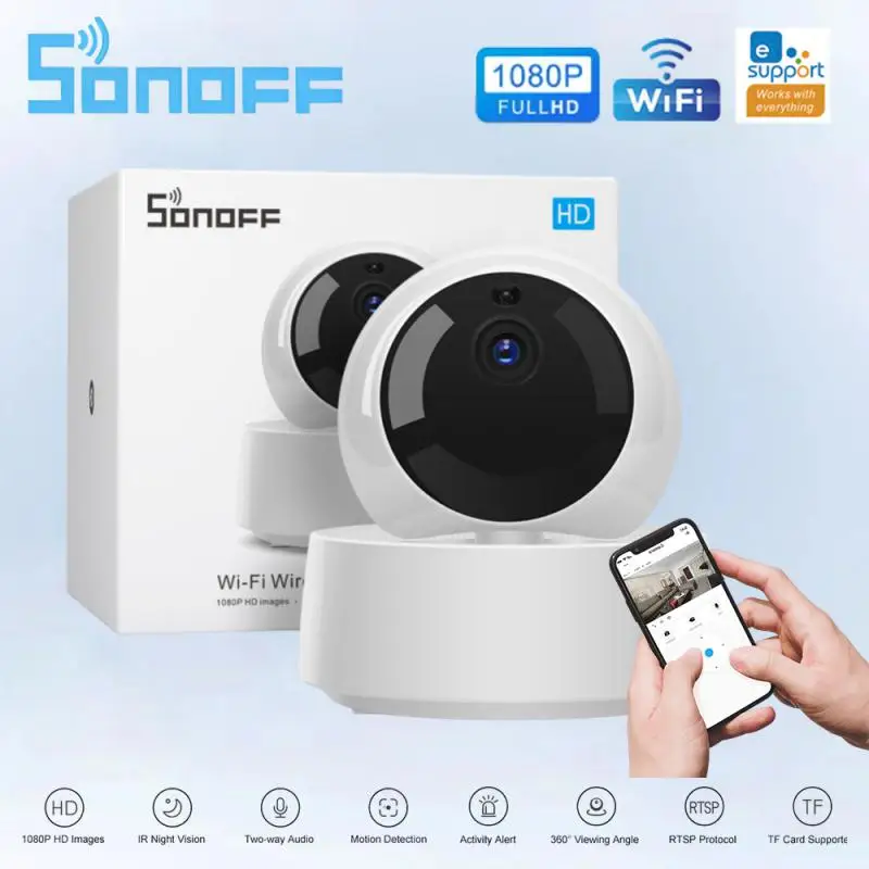 

SONOFF GK-200MP2-B Mini WiFi IP Camera 1080P HD Indoor Wireless Security Camera Night Vision Monitor CCTV Surveillance Cameras