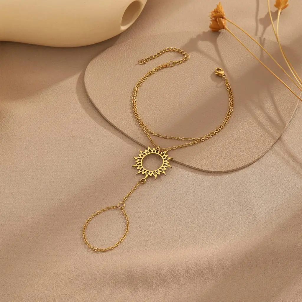 chaine de cheville doré