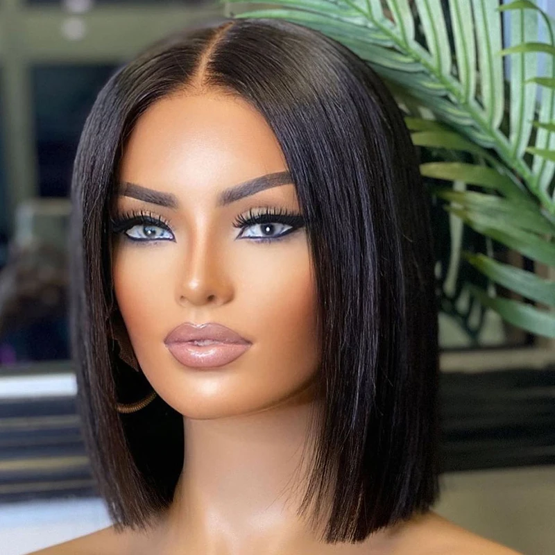 

13x5x2 Straight BOB Wigs for Women Pre Plucked T Part Lace Wigs Brazilian Lace Wig Human Hair Wig Perruque Cheveux Humains