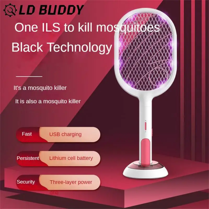 Vendita Calda 3000V Electric Racket Swatter Zapper Usb 1200Mah Ricaricabile Mosquito Swatter Kill Fly Bug Zapper Killer