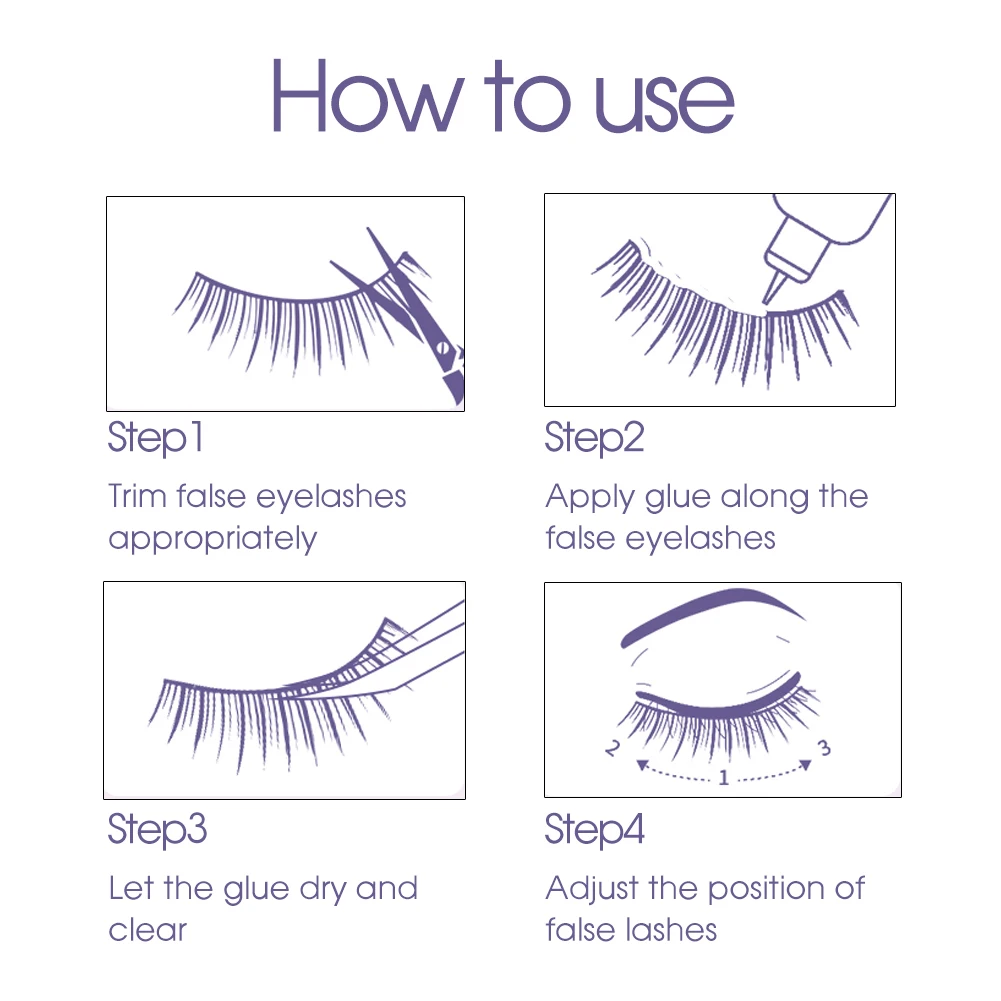 5ml Cluster Lash Glue Black/White Strong Eyelash Glue for Cluster Lashes Latex Free Lash Glue Waterproof Long Lasting Lash Bond 4