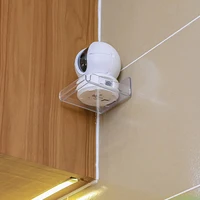 1/2pcs Wall Shelves Acrylic Storage Rack Small Clear Shelf Display Ledges Adhesive Hanging Shelves For Surveillance Camera 1