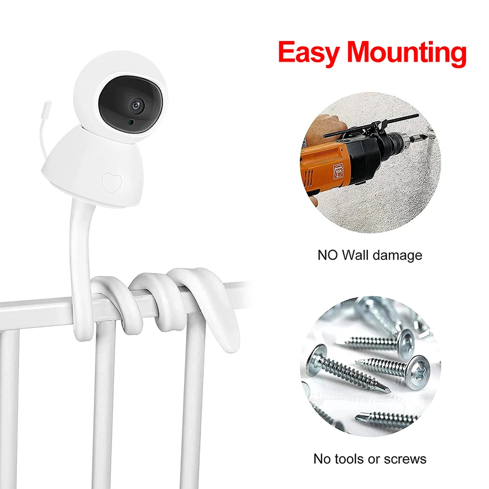 Thread Gooseneck Camera Holder Stand Multifunctional Silicone Adjustable Bracket for Baby Monitor