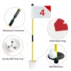 KOFULL Golf Putting Green Flag for Yard Double-Sided Numbered Golf Flagstick Hole Cup Set Portable 2-Section Design for Gift 4