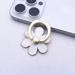 Sleek Metal Mobile Finger Ring Phone Stand Accessory (WHITE)