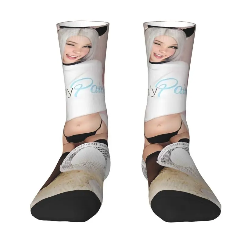 

Cute Belle Delphine Socks Women Men Warm 3D Printed Internet Celebrity Football Sports Socks