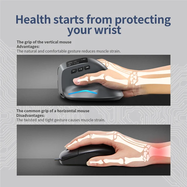 수직의 자유와 기술의 혁명: 블루투스 수직 무선 마우스