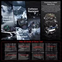 Montre connectée GPS pour hommes, carte hors ligne, GPS intégré, mémoire de 4 go, écran HD Corning Gorilla, étanche 10ATM, appel Bluetooth, nouveau 5