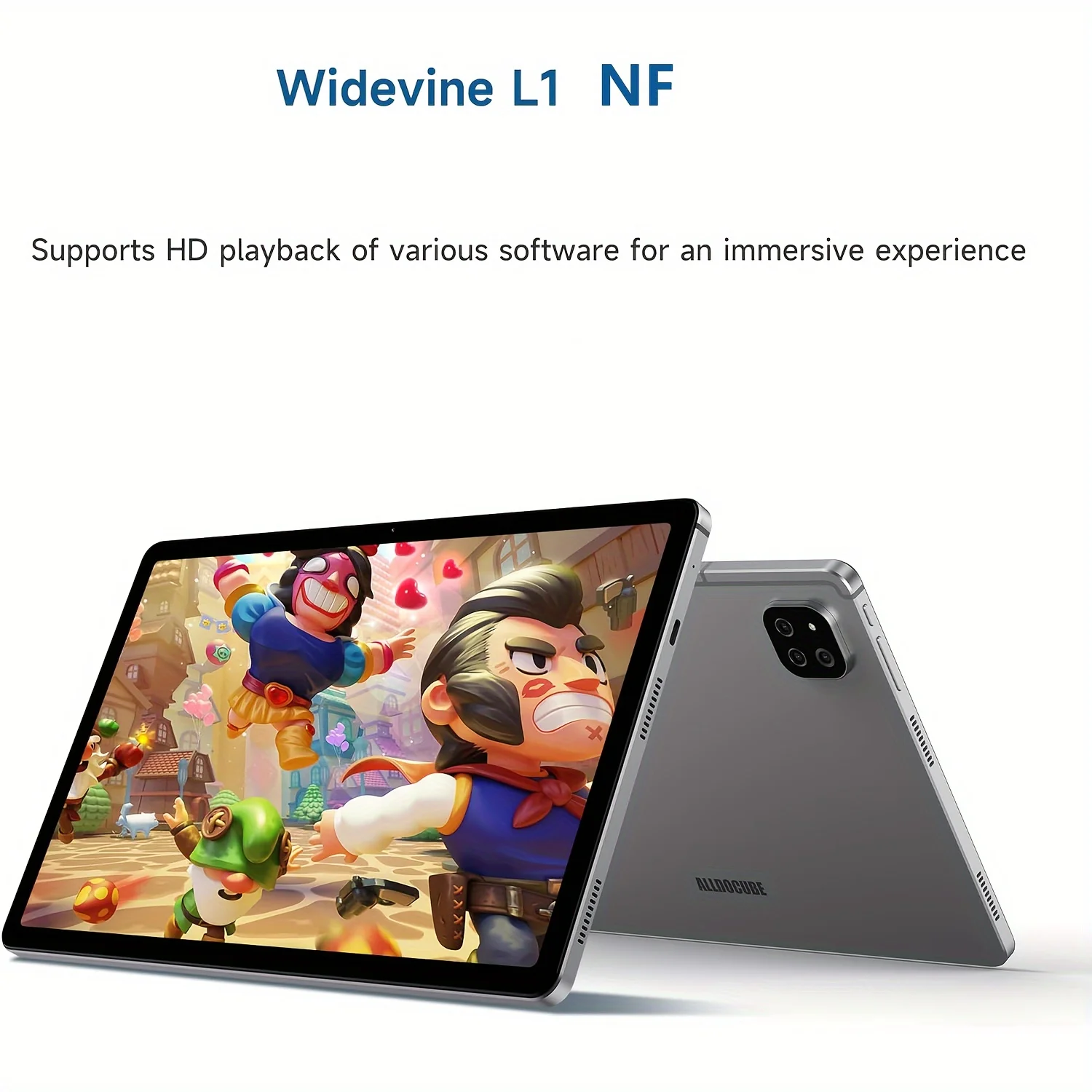 ALLDOCUBE iPlay 60 10.95 Inch FHD Tablet 16MP Android 13 Netflix L1 4GB+8GB RAM 128GB ROM Dual SIM Card 4G LTE 7000mAh Battery 3