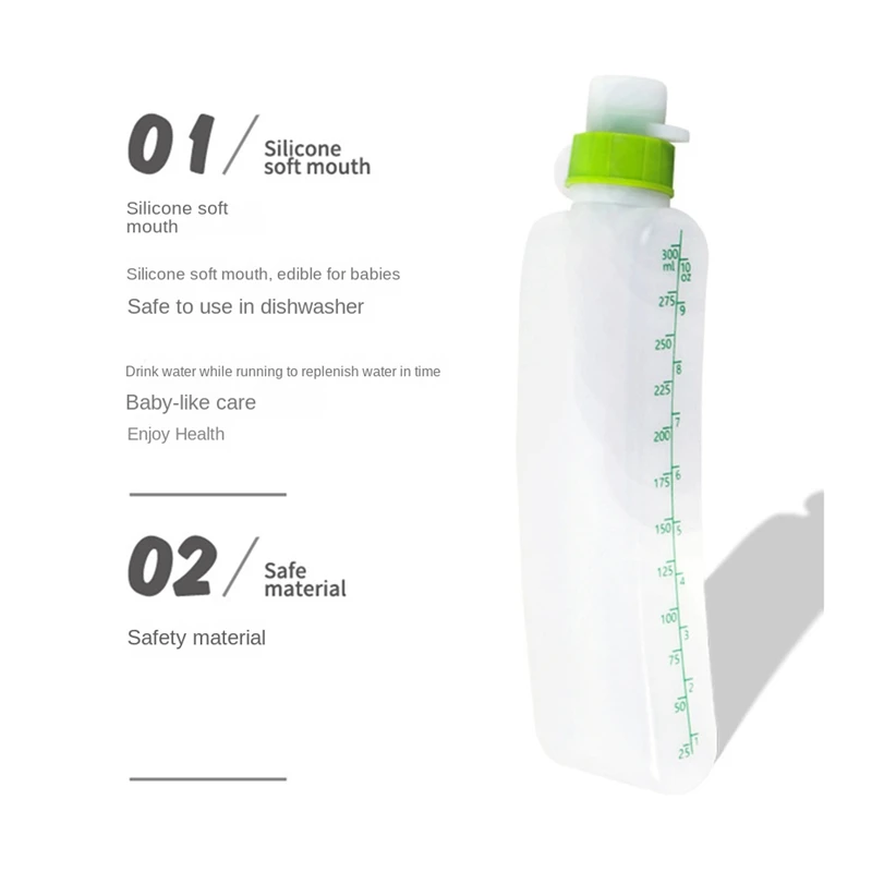 1 Piece Curved Water Bottles Large Capacity Water Bottles Outdoor Sports Running Fitness Belt Soft Kettle