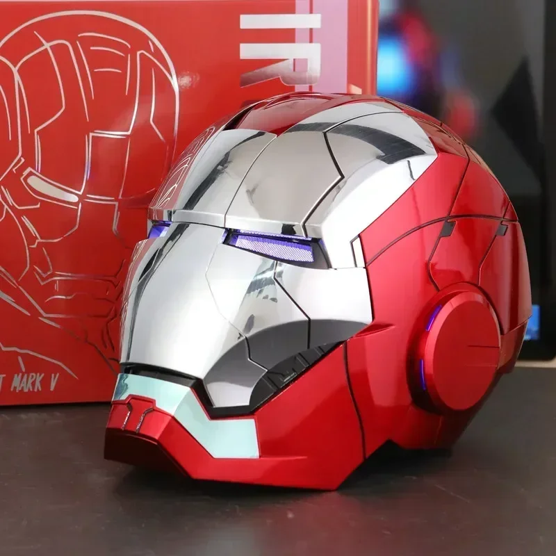 Marvel Iron Man Mk5 Helmet Genuine Real Person 1:1 Wearable Deformable Voice Control Electric Opening And Closing Ornament Gift