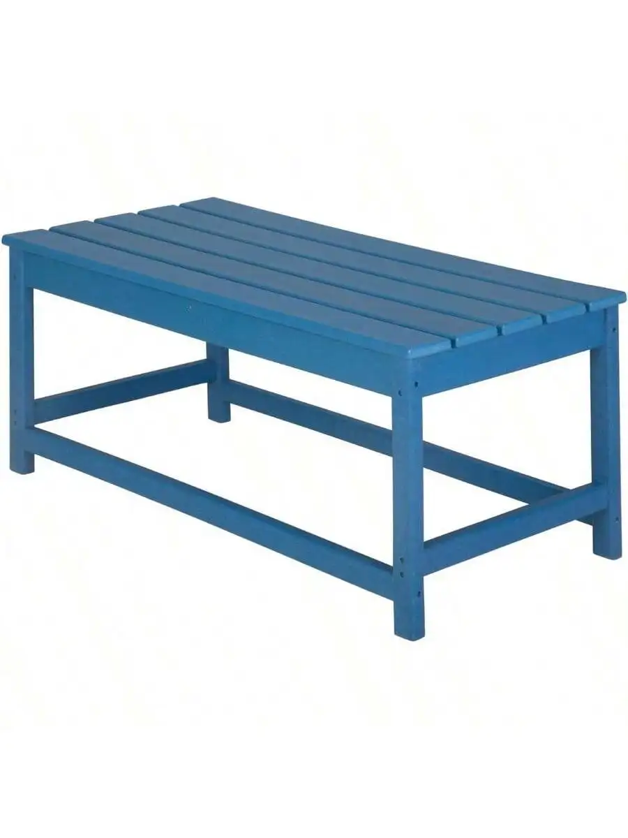 WO Home Furniture Patio Adirondack Coffee Table 35" inch Long for Outdoor Indoor Living Room Lawn Garden Balcony Backyar 4