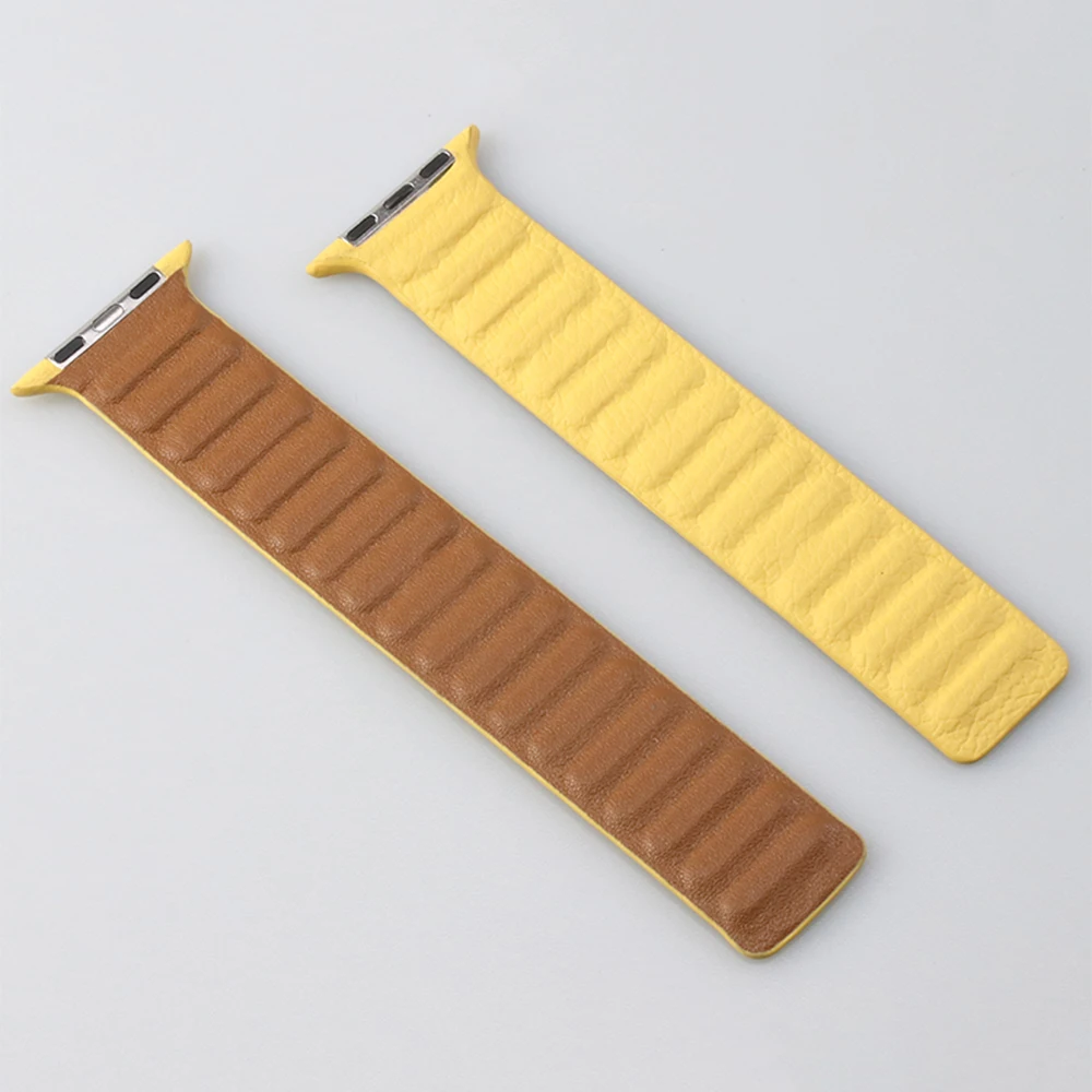 Leather Loop Strap for Apple Watch Band 44mm 40mm 45mm 41mm Magnetic Link Bracelet iWatch Ultra 49mm Seires 8 7 6 SE 5 4 3 42mm