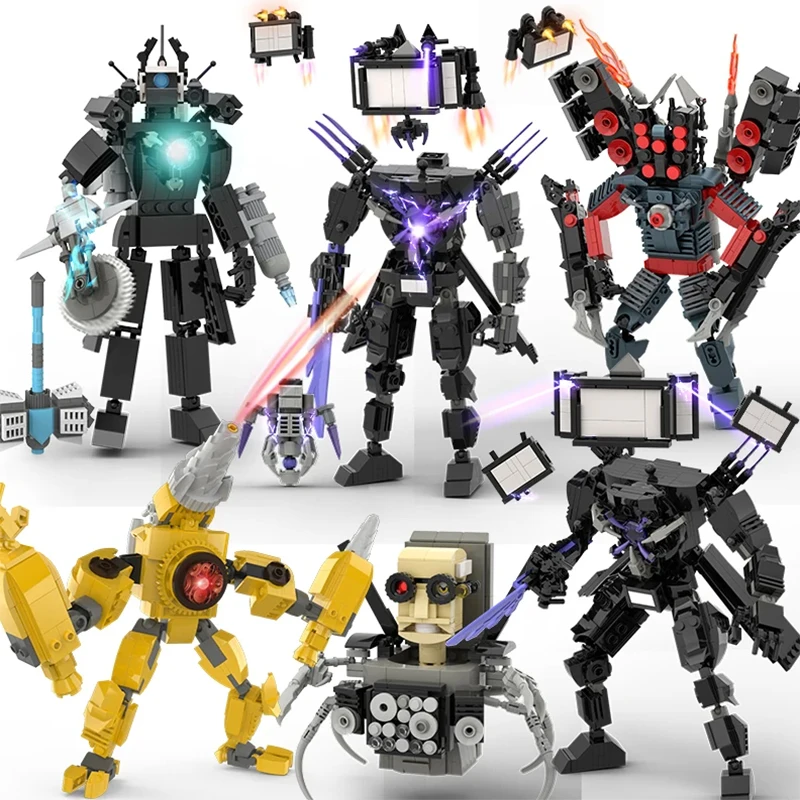 Moc Skibidi Toilet Action Figures Model builing Blocks Camerman Titan Speakerman Surveillance Man TVMan Boys Toys For Kids Gifts Moc Skibidi Toilet Action Figures Model builing Blocks Camerman Titan Speakerman Surveillance Man TVMan Boys Toys For Kids Gifts