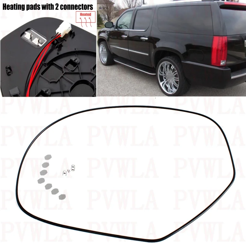 

Left Side Heated Blind Spot Turn Light Mirror Glass 20778440 For Cadillac Escalade / ESV 2009 2010 2011 2012 2013 2014