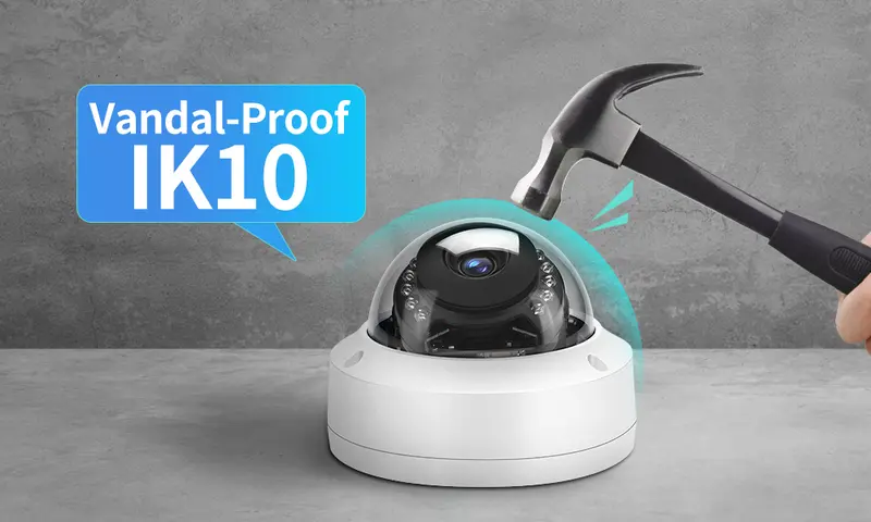 8MP 4K POE IP Camera IK10 Explosion-proof Outdoor H.265 Onvif Metal Dome CCTV Security Protection 4MP Video Surveillance - Image 6