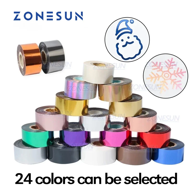 ZONESUN 3 4 5cm Gold Silver Black Foil Paper Rolls Hot Foil Stamping Embosing Bronzing Heat Transfer Paper For Leather Gilding