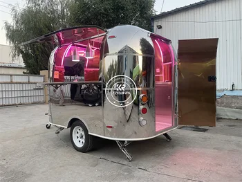 Usa 9.8ft Food Vending Carts Catering Trailer Fully Equipped Mobile Ice Cream Truck Refrigerated Coffee Food Trailer