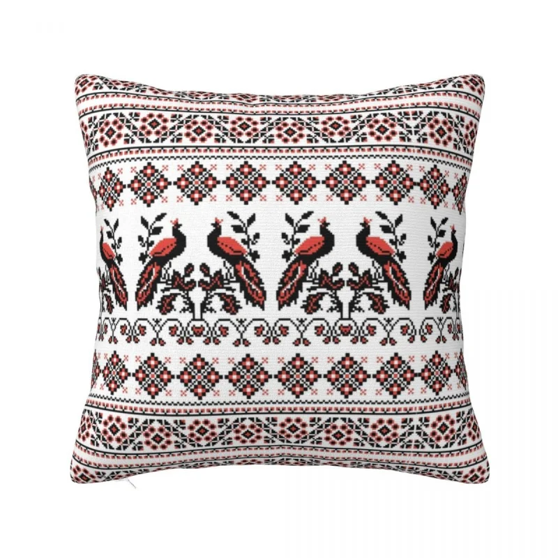 

Ukrainian Embroidery Pillowcase Printed Polyester Cushion Cover Decoration 3D Bohemian Geometric Pillow Case Cover Home 40*40cm