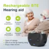 Rechargeable Hearing Aids for Seniors Adults,Digital Hearing Aid BTE Hearing Aids, Hearing Amplifiers with Noise Cancelling 1