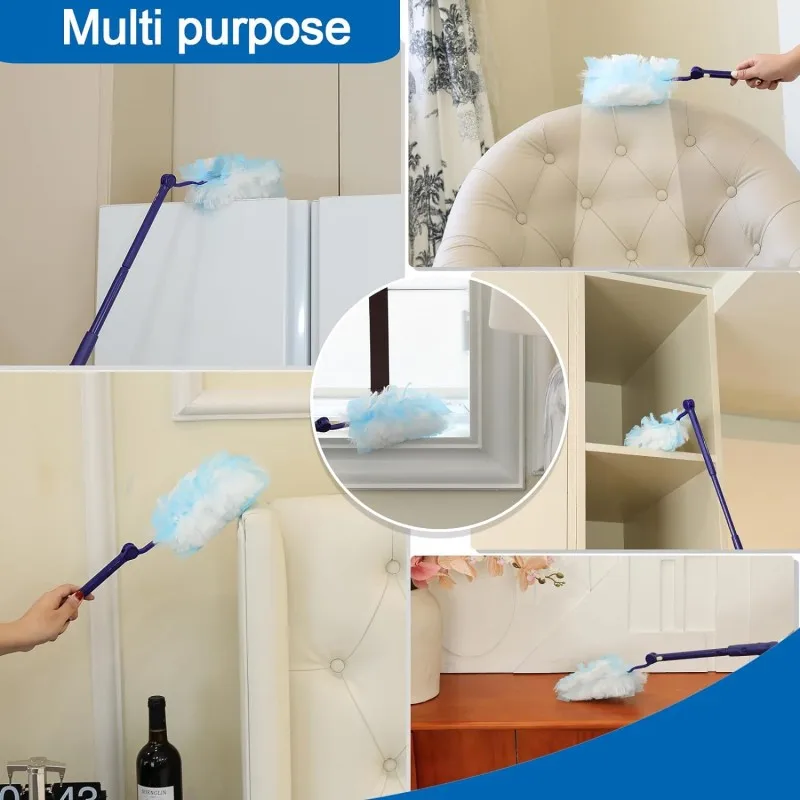 Disposable Dusters with Replace Heads Scalable Cleaning Brush Duty Duster Refills Electrostatic Duster Home Office Cleaning Tool