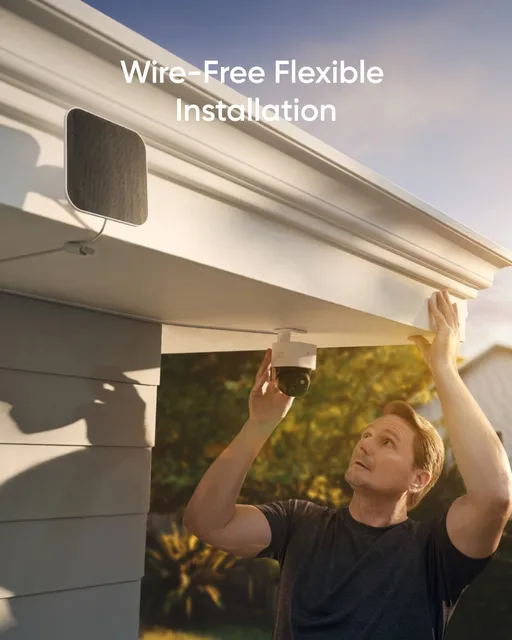 eufy SoloCam S340 Solar Security Camera Wireless Outdoor Camera 360° Surveillance No Blind Spots 2.4 GHz Wi-Fi No Monthly Fee 6