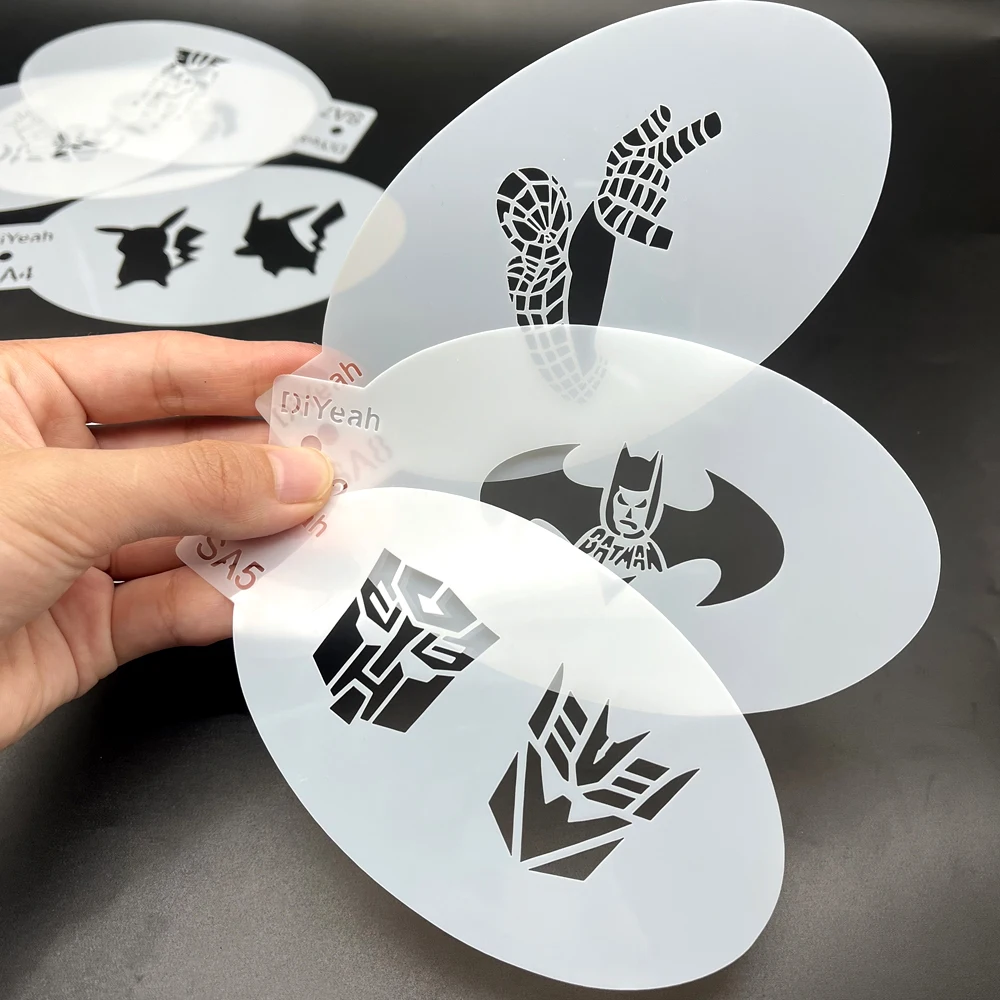 Body Paint Stencils Cartoon face painting template,henna tattoo stencils