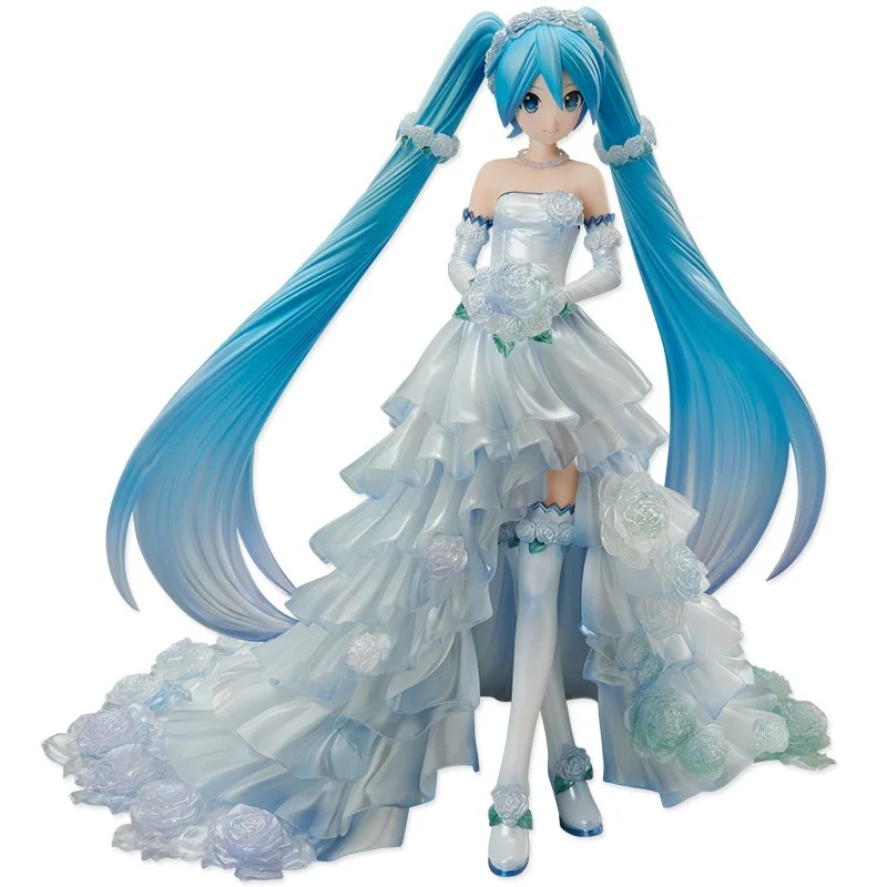 

18CM AnimeTwo-dimensional Girl Wedding Dress Standding Position Model Dolls Toy Gift Collect Boxed Ornaments PVC Material