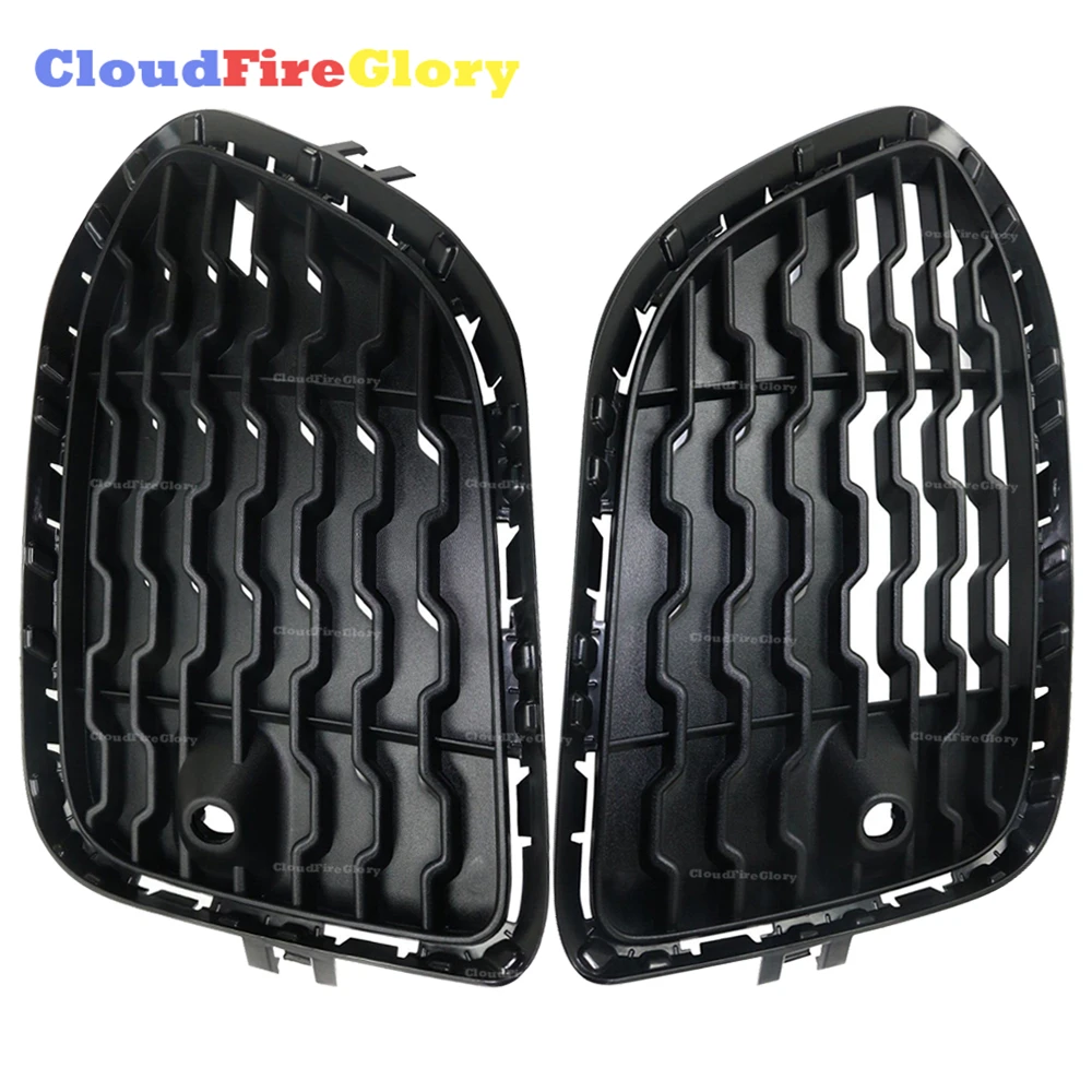 

For BMW X3 2009-2017 X4 2013-2018 F25 F26 Pair Front Left Right Bumper Closed M Grille Plastic Black 51118056941 51118056942