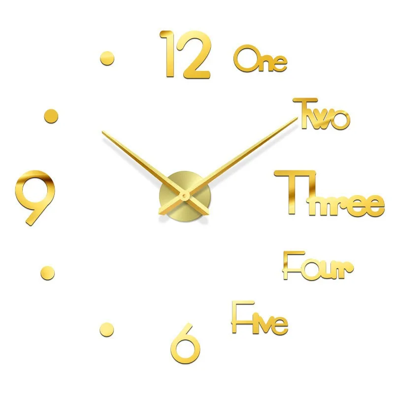 Description Picture 6 of itemWall Clock Modern Design 3D luminous clocks Wall Home Decor Sticker Watch Frameless For Living Room Wall Clock 대형 led 벽시계