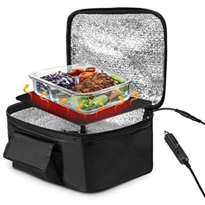 

Electric Lunch Box Warmer 2 in 1, Portable Heater for Car and Home Lunch Heating Microwave for Outdoor