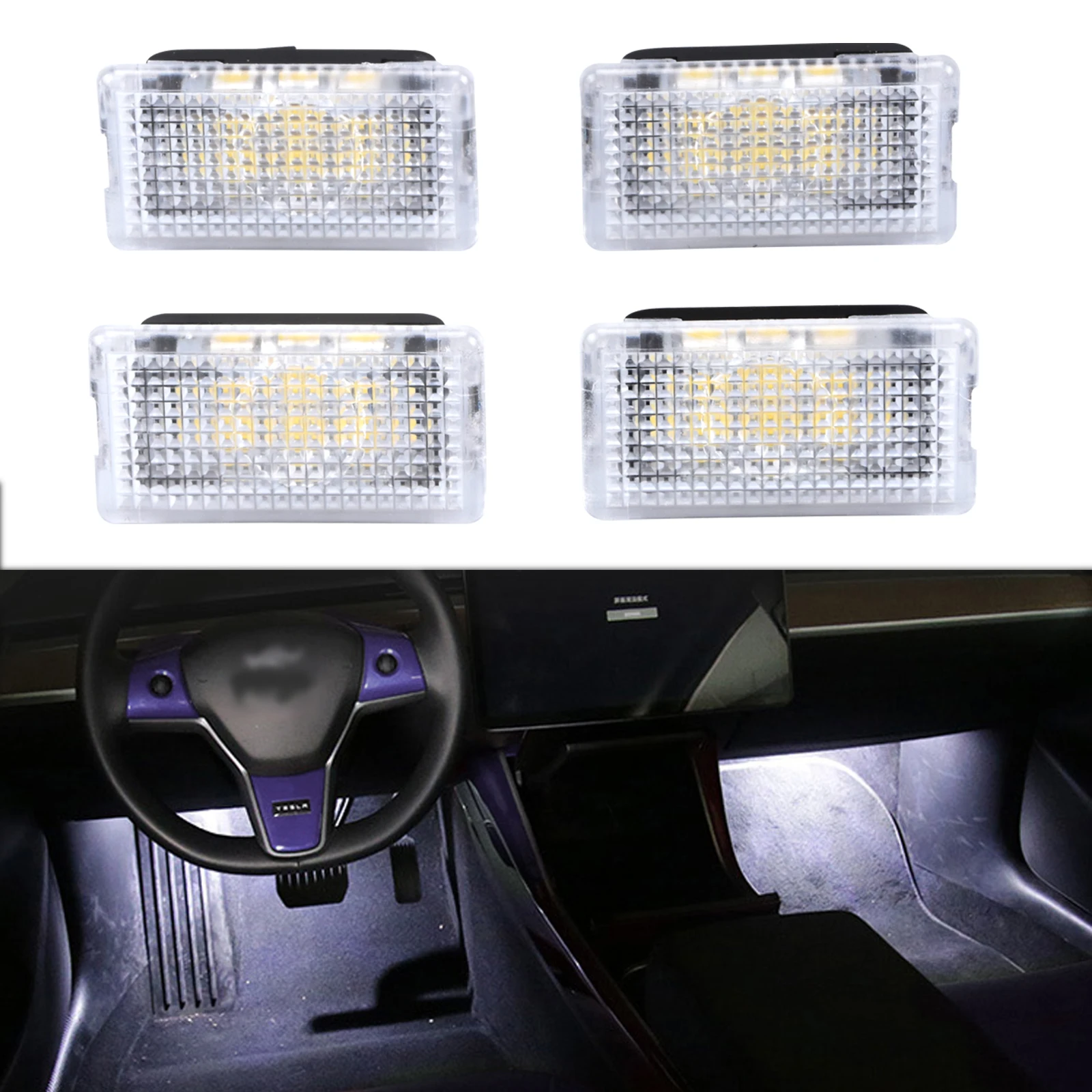 For Tesla Model 3 Y S X Ultrabright Interior Led Car Light Bulbs Kit