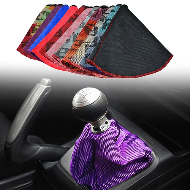 Universal Jdm Bride Style Recaro High Quality Hyper Fabric Shifter Boot Shift  Knob Cover Collars With Red Stitching - Gear Shift Knob - AliExpress