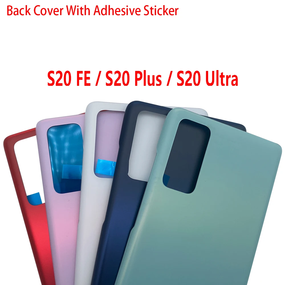

New For Samsung Galaxy S20 FE Plus Ultra Back Cover Housing Door Replacement Rear Battery Cover Case Parts With Adhesive Sticker
