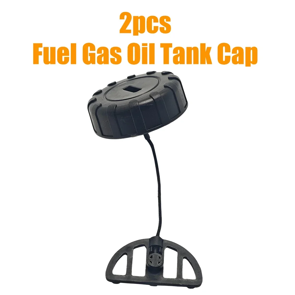 2pcs Fuel Cap Oil Cap for Gasoline Chainsaw MS170 MS180 Garden Tools Spare Parts
