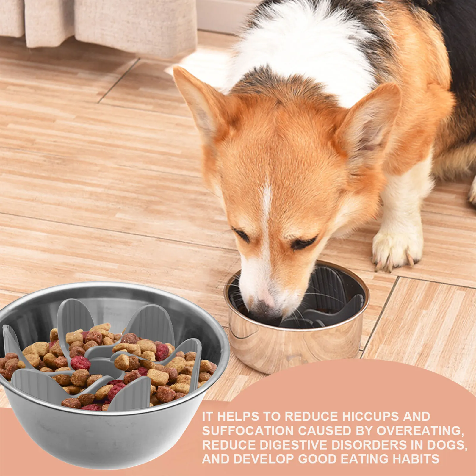 Title 5, Dog Slow Food Bowl Food Divider Insert Silicone...