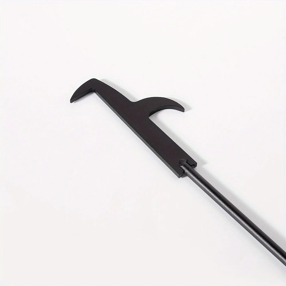 Long Fire Pit Poker Stick Fireplace Heavy Duty Steel Wood Stove Campfire Camping
