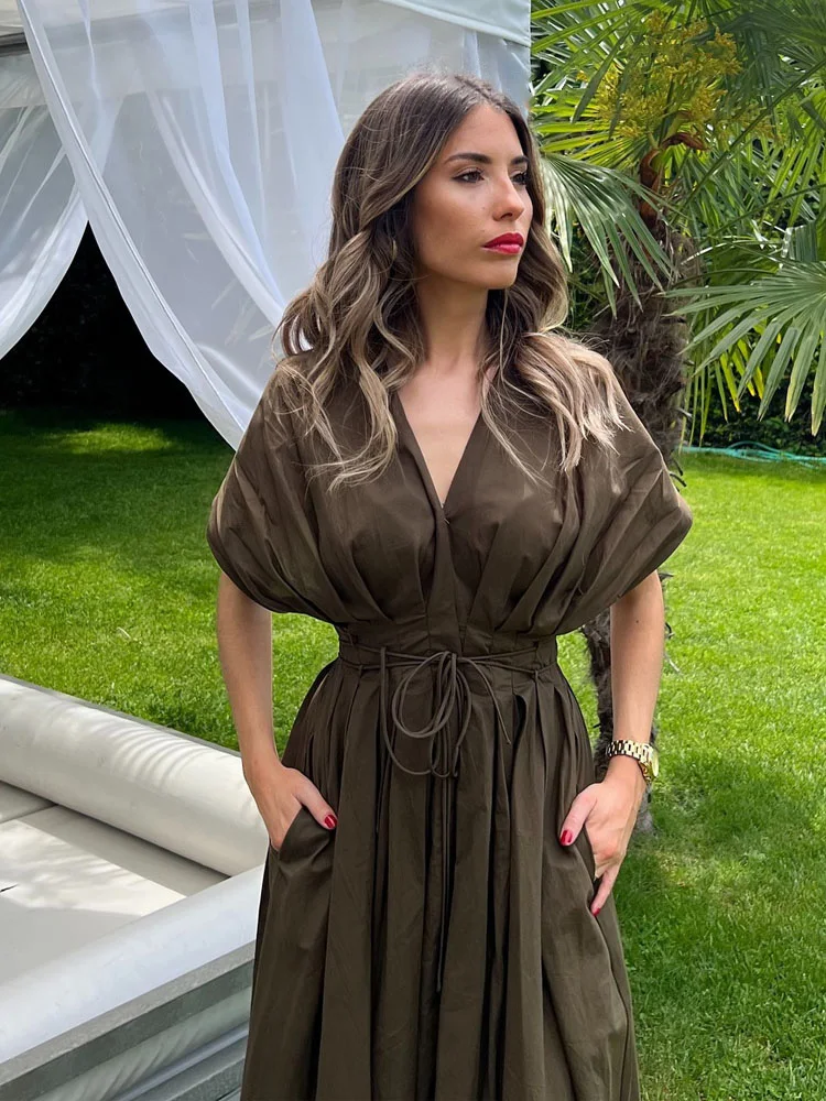 HH الصيف امرأة الدانتيل مطوي واحدة الصدر تصميم ميد...