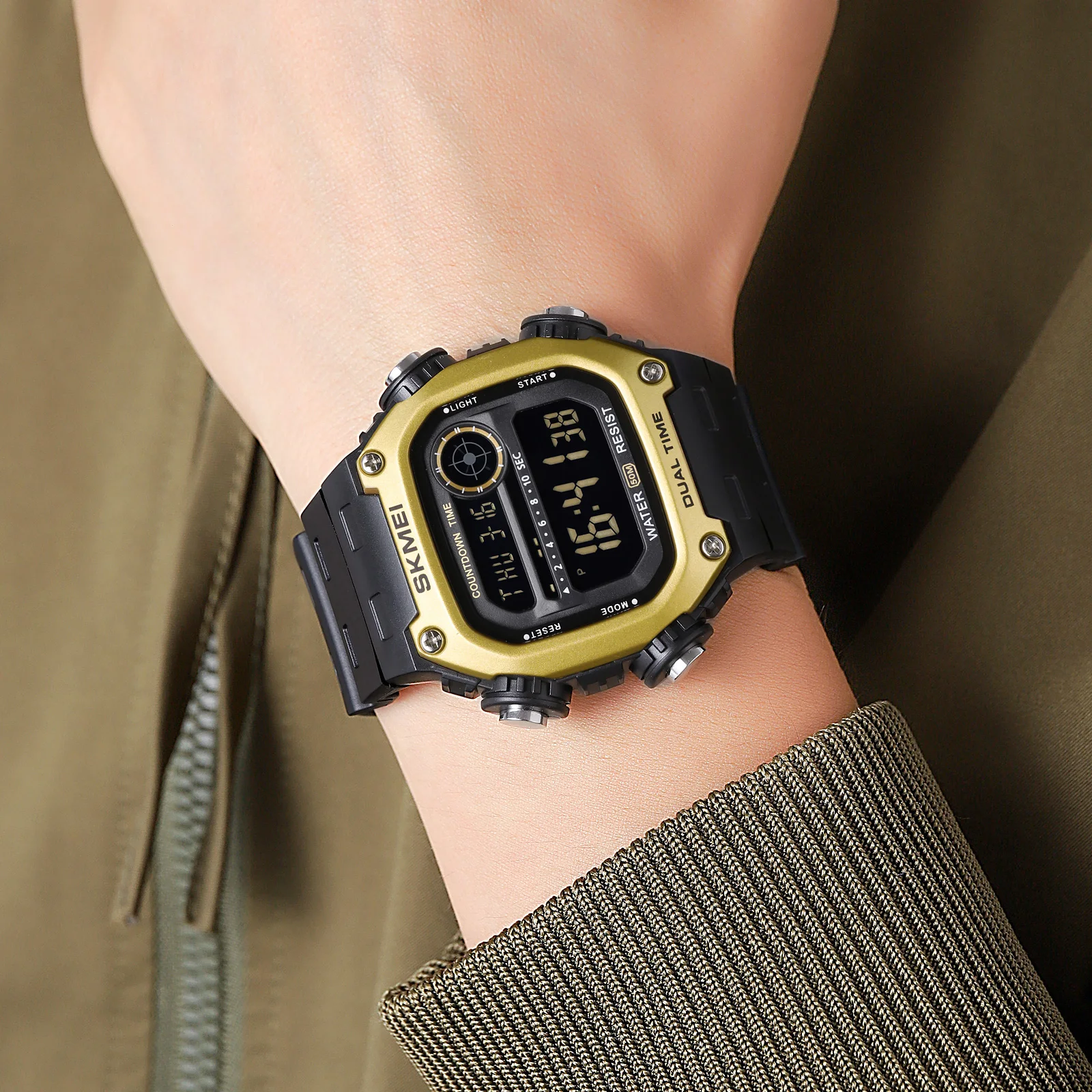 SKMEI Men's Waterproof Digital Sport Watch with Backlight and Stopwatch