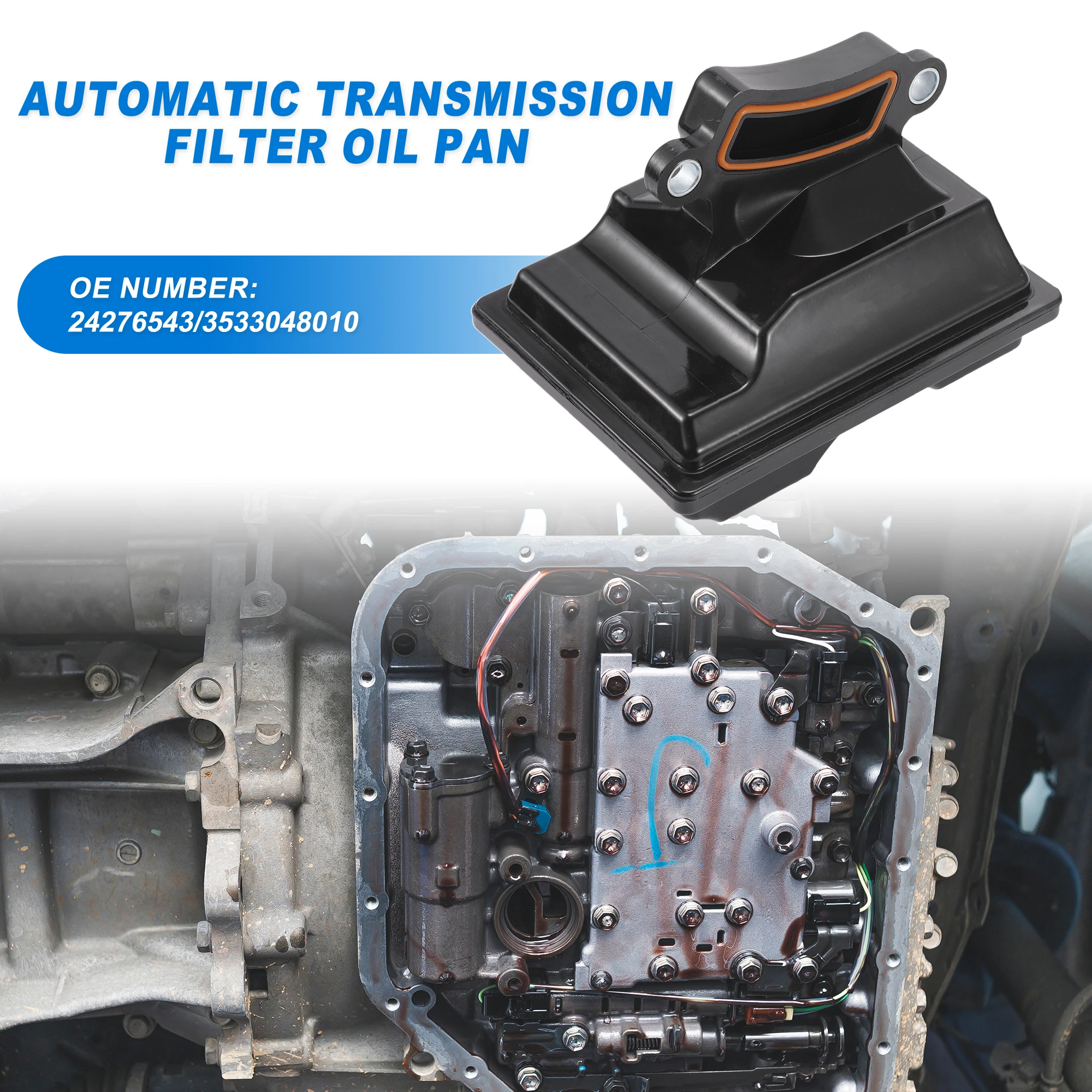 UXCELL TF82-SC Automatic Transmission Filter Oil Pan for Peugeot 2008 2014 for Peugeot 3008 2013-2014 No.24276543/3533048010