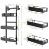 Triple Bathroom Shelves Iron Rack Without Drilling Over Door Hanging Storage Basket with Hooks Shampoo Organizer Shower Holder 3