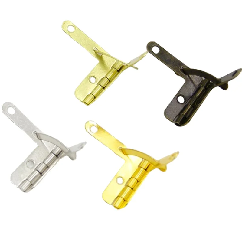10psc/lot Antique Bronze 90 Degree Support Spring Hinge for Wooden Jewelry Box Gift box furniture Hardware Accessories 22*29cm