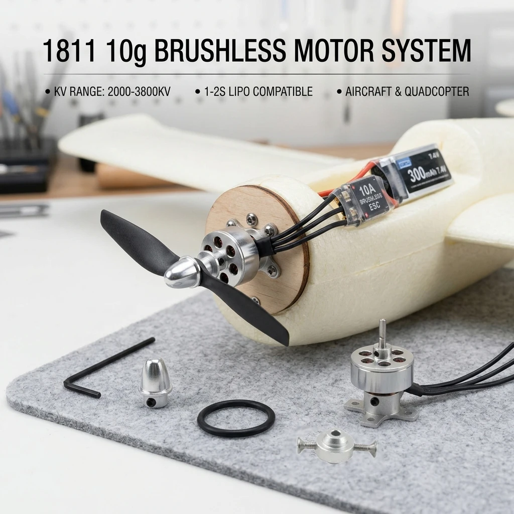 Ensemble de trois moteurs brushless D1811 17.5mm pour drone RC, avec différentes valeurs KV
